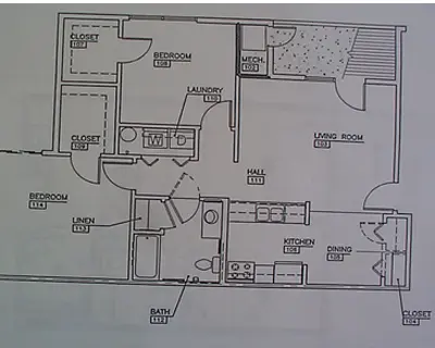 Oriana Ridge Two Bedroom Apartment Map