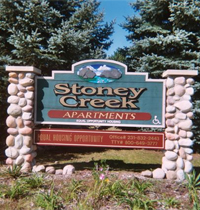 Stoney Creek apartments Sign