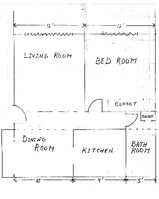 Walnut Acres Apartments floor plan draft