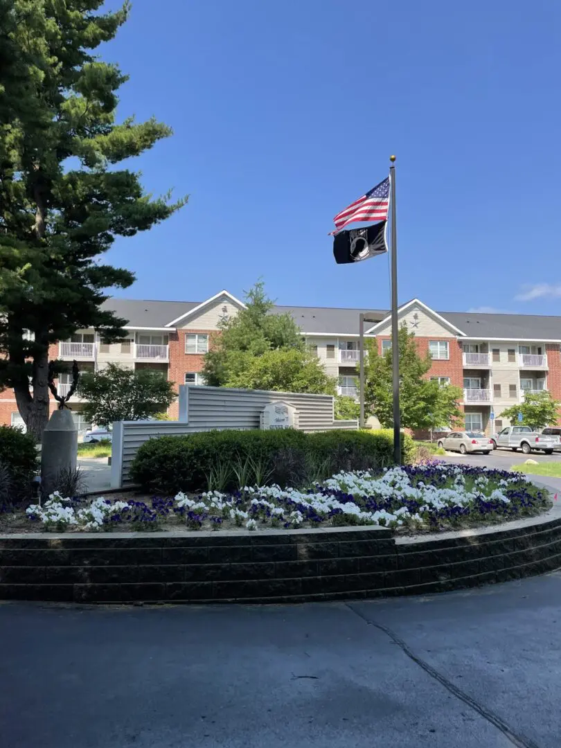 American Flag In Silver Star Apartments