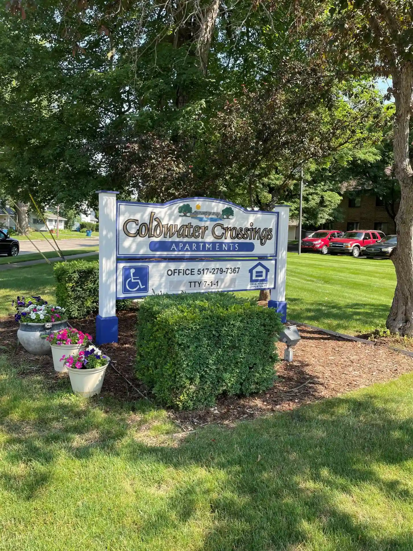 Coldwater Crossings sign board