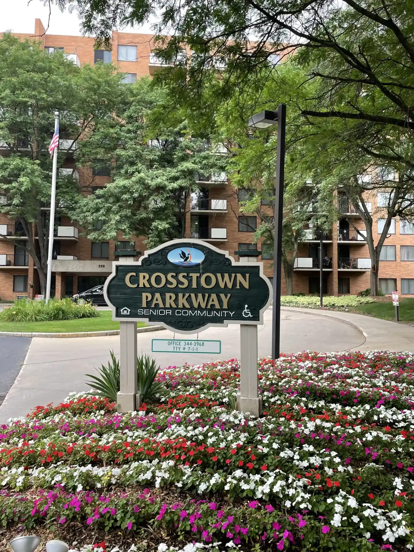 Crosstown Parkway Senior Apartments Sign board